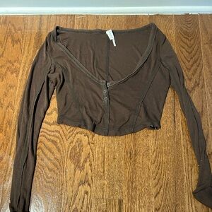 Brown out from under lounge top